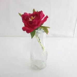 新品 未使用 フラワーアレンジメント 花材 アートフラワー 造花/ガラスボトル 花瓶 15点セット インテリア雑貨の画像2