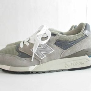 美品 ニューバランス New Balance MADE IN USA 998 U998GR スニーカー 26cm グレー メンズの画像4