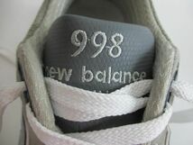 美品 ニューバランス New Balance MADE IN USA 998 U998GR スニーカー 26cm グレー メンズ_画像9