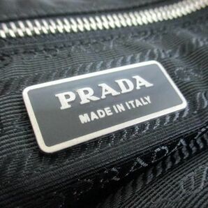 良品 プラダ PRADA 三角ロゴ レザー ナイロン トートバッグ ブラック BLACK 黒 レディースの画像7