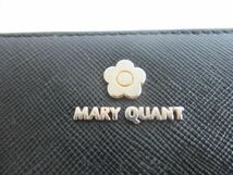 良品 マリークワント MARY QUANT 長財布 ラウンドファスナー ラウンドジップ レザー PVC 黒 ブラック レディース_画像8
