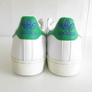 美品 アディダス adidas SUPERSTAR スーパースター レザー GX9878 ローカットスニーカー 23.5cm ホワイト グリーンの画像5