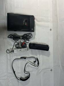 SONY TC-100A ポータブルカセットプレーヤー テープレコーダー 昭和レトロ 当時物 動作未確認品