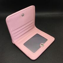 D24 本革　レザー　羊革　カードケース　パスケース　財布　IDケース　ピンク　定期入れ ラムレザー　_画像5