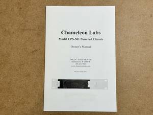 Chameleon Labs MODEL CPS501 取扱説明書！