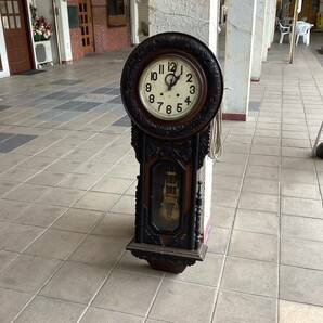 アンティーク時計 TRADE MARK トレードマーク ゼンマイ式 柱時計 振り子 幅52cm(最大)×高さ126.5cm×奥行16cm 佐川急便220サイズ発送 の画像1