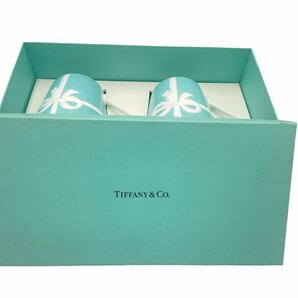 未使用 Tiffany&Co. ティファニー ブルーボックス マグカップ 食器 ペア 2客セット リボン ブルーリボン 食器 の画像5