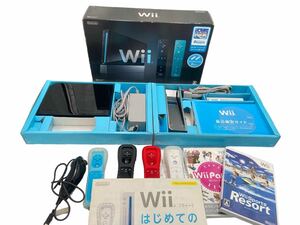 Wii 本体 RVL-S-KABH リモコン 4個付き 動作問題なし ウィー ゲーム 任天堂 箱付 ゲームソフト付き 付属品