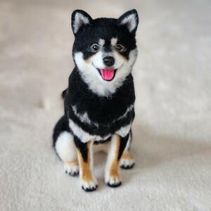 ★羊毛フェルト　犬　柴犬　黒柴　 ハンドメイド★