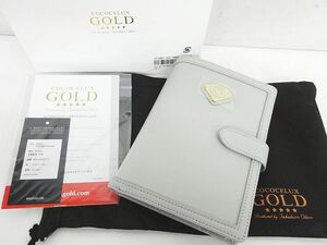 未使用品 COCOCELUX GOLD ココセリュックスゴールド POCONO 通院ウォレット多機能ケース 財布 ライトグレー 約縦16.5×横12.5cm