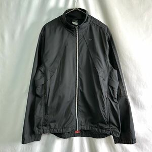 00s NIKE リフレクター ライン ナイロン デザイン ジャケット L ブラック 黒 ギミック テック ナイキ 90s オールド ビンテージ