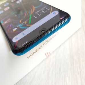 人気機種 HUAWEI nova lite 3 ブルー SIMロックフリー まあまあ綺麗な方です。  novalite3 UQ版 ケースおまけの画像3