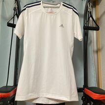 adidas Tシャツ ホワイト 男性用半袖_画像1