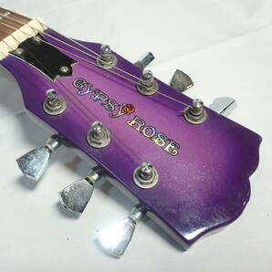 Gypsy Rose レスポールタイプ ミニエレキギター パープル ケース付き ジプシーローズ 楽器/160サイズの画像3