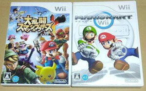 【送料無料】【Wii】 大乱闘スマッシュブラザーズX マリオカートWii 2点セットまとめ売り