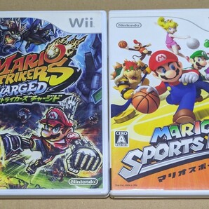 【送料無料】【Wii】 マリオストライカーズ チャージド マリオスポーツミックス 2点セットまとめ売りの画像1