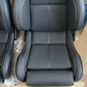 レカロ RECARO LS-L フェイクレザー張替え 極太シルバーステッチ RECAROロゴ入り 未使用2客セット の画像5