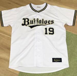 オリックス バファローズ ユニフォーム ハイクオリティー L 山岡 19 ORIX Buffaloes 美品 ホワイト　ホーム　ユニホーム　やまおか