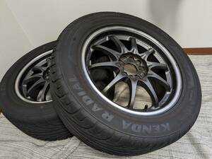 RAYS CE28 16x7.0j+48 5穴/100 225/55R16 KENDA KR20 2本 86/BRZ スバル 16インチ