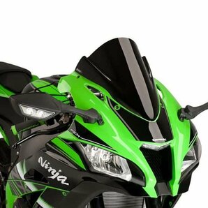 在庫あり Puig 8912N スクリーン Kawasaki ZX-10R (16-20) [ブラック] プーチ レーシング タイプの画像1