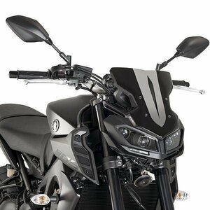 【期間限定SALE】Puig 9376N スクリーン バイザー YAMAHA MT-09 (17-) [ブラック/ショート] プーチ NEW GENERATION