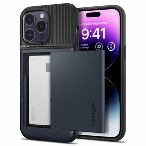 Spigen iPhone14ProMax ケース カード 収納ケース　シュピゲン　 耐衝撃　 スマホケース　スピゲン　ICカード