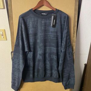 【新品】DIESEL ビッグシルエット 総柄ドルマンスウェット Lサイズ