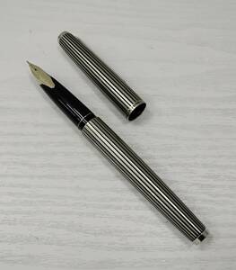 PILOT/パイロット　カスタム　万年筆　ストライプ　18KWG　M　H175　筆記未確認　中古　ジャンク