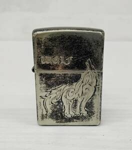 ZIPPO/ジッポー　ウルフ/オオカミ/狼　H 07　2007年製　火花出ます　喫煙グッズ　オイルライター　ヴィンテージ　中古　ジャンク