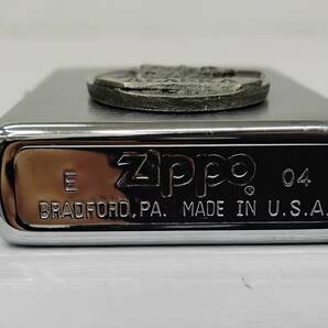 ZIPPO/ジッポー ALASKA WOLF ウルフ/オオカミ/狼 シルバー系 E 04 2004年製 未使用？ 火花未確認 喫煙グッズ 中古 ジャンクの画像6