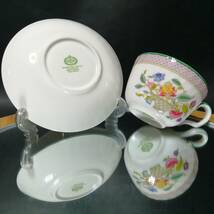 良品◇自宅保管 ミントン ハドンホール トレリス カップ＆ソーサー 花柄 フラワー MINTON A_画像10