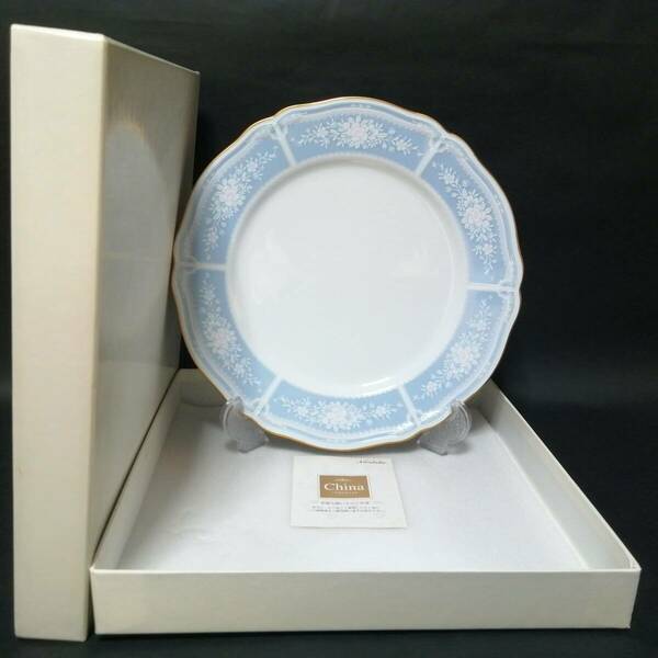 27CM 新品未使用◇自宅保管 ノリタケ レースウッドゴールド ディナープレート NORITAKE