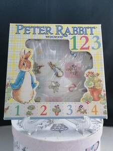 17CM 美品◇自宅保管 ウェッジウッド ピーターラビット 123 プレート WEDGWOOD PETER RABBIT 化粧箱付