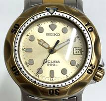 SEIKO／セイコー／SCUBA／スクーバ／200ｍ／5M25-6000／クォーツ／デイト／腕時計／時計／メンズ／現状品_画像4