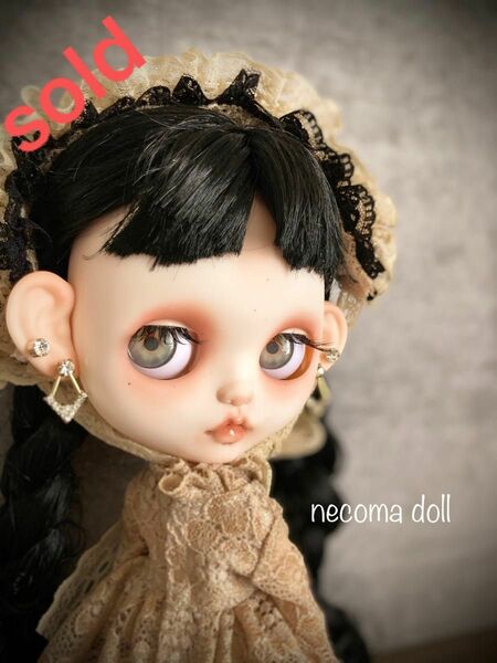 【necoma doll】黒髪ロングの白肌ちゃん◆病みメイク◆ほんのりホラー