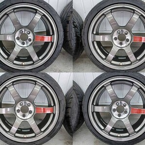 GR86 RAYS VOLK RACING TE37 SAGA SL 18インチ アルミタイヤ4本セット 225/40R18 NITTO NT555G2(2022年製造) 18×8.5J＋45 PCD100 5穴の画像1