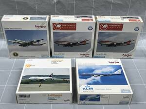 herpa ヘルパ BOEING 747-400 KLM Lufthansa NORTHWEST 747-200 Air Force One 1/500 おまとめ5点 飛行機 模型 ホビー 趣味 コレクター 