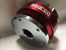 ■□ 中古 ステアリング用 ボス sparco スパルコ QFLJ RED 赤 5V 若干の傷あり 対応車種不明 / NARDI MOMO □■ 発送 レターパック520円_画像8