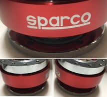 ■□ 中古 ステアリング用 ボス sparco スパルコ QFLJ RED 赤 5V 若干の傷あり 対応車種不明 / NARDI MOMO □■ 発送 レターパック520円_画像3