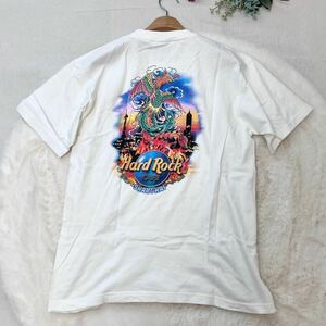 Hard Rock cafe shanghai ハードロックカフェ 上海 バックプリントTシャツ 白 M クルーネック ブラック 古着 半袖 半袖プリント A5415