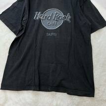 Hard Rock cafe TAIPEI ハードロックカフェ 台北 タイペイ プリントTシャツ 黒 ブラック クルーネック 古着 半袖プリント A5412 _画像4