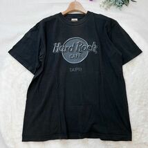 Hard Rock cafe TAIPEI ハードロックカフェ 台北 タイペイ プリントTシャツ 黒 ブラック クルーネック 古着 半袖プリント A5412 _画像1