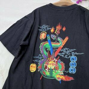 Hard Rock cafe Singapore ハードロックカフェ シンガポール バックプリントTシャツ 黒 ブラック クルーネック 古着 半袖プリント A5414の画像6