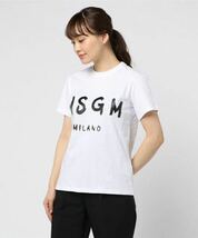 MSGM（エムエスジーエム）筆文字Tシャツ　赤 レッド 半袖Tシャツ 半袖 コットン レディース XS 人気完売品 A5426_画像3