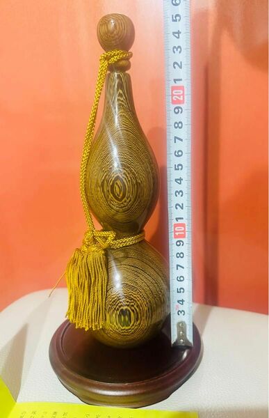 龍門堂（製） 漆器 ひょうたん高さ約25 Cm 瓢箪 伝統 置物 縁起物 工芸品 和風 民芸品