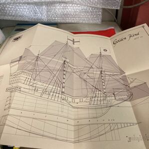 ゴールデン・ハインド号 帆船模型 二見書房 ペーパー・クラフト 山形欣哉／作 海賊船 キャプテン・ドレーク 未組み立て品の画像7