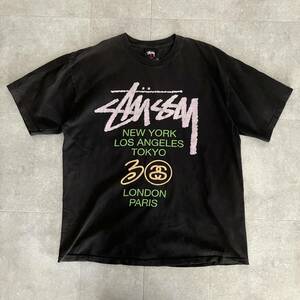 ●USED 【30TH】STUSSY ステューシー メキシコ製 プリント Tシャツ/両面/size(L)/メンズ/古着/ヴィンテージ 