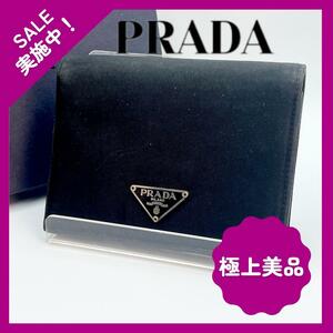 【大人気】PRADA プラダ ナイロン 三角ロゴ コンパクト財布