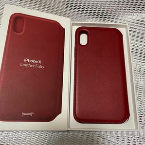 【新品】iPhone X 純正 レザー ケース