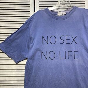 1スタ 最落無し AEHV ノー セックス ノー ライフ SEX レタリング Tシャツ 紫 90s 00s Y2K VINTAGE ビンテージ 古着 卸 転売